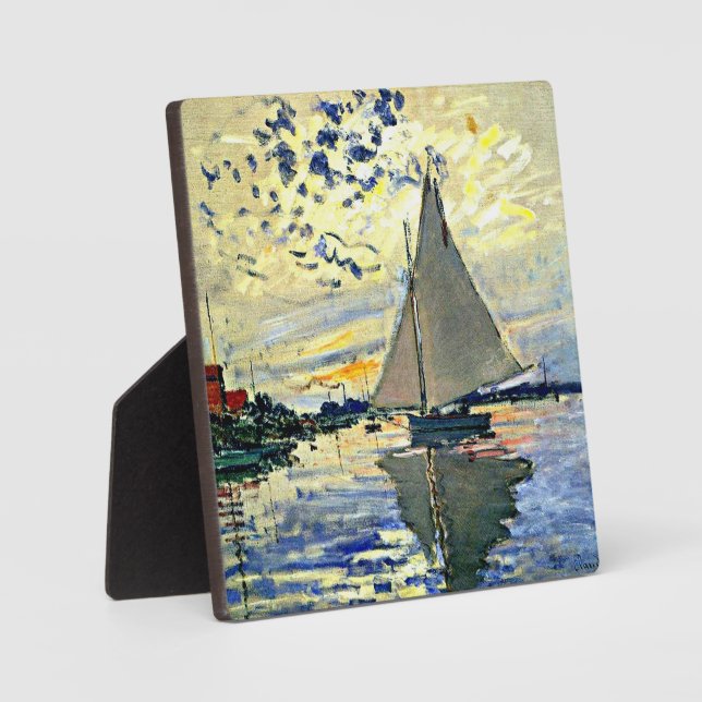 Monet - Sailboat at le Petit Gennevilliers Fotoplatte (Vorderseite)