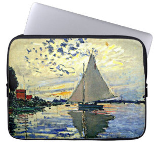 Monet - Sailboat at le Petit Gennevilliers Laptopschutzhülle