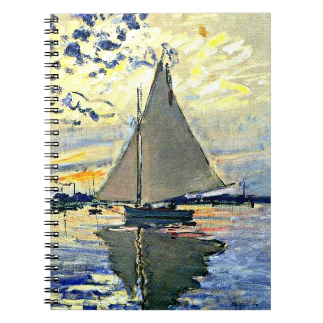 Monet - Sailboat at le Petit Gennevilliers Notizblock (Vorderseite)