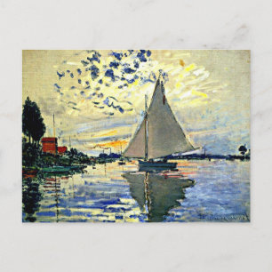 Monet - Sailboat at le Petit Gennevilliers Postkarte