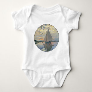 Monet Sailboat Französische Impressionismus Klassi Baby Strampler