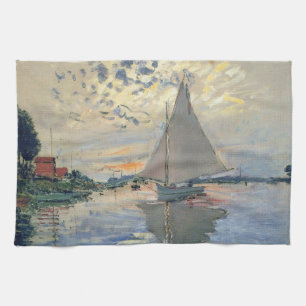 Monet Sailboat Französische Impressionismus Klassi Küchentuch