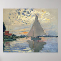 Monet Sailboat Französische Impressionismus Klassi
