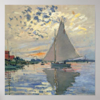 Monet Sailboat Französische Impressionismus Klassi
