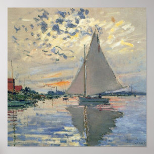 Monet Sailboat Französische Impressionismus Klassi Poster