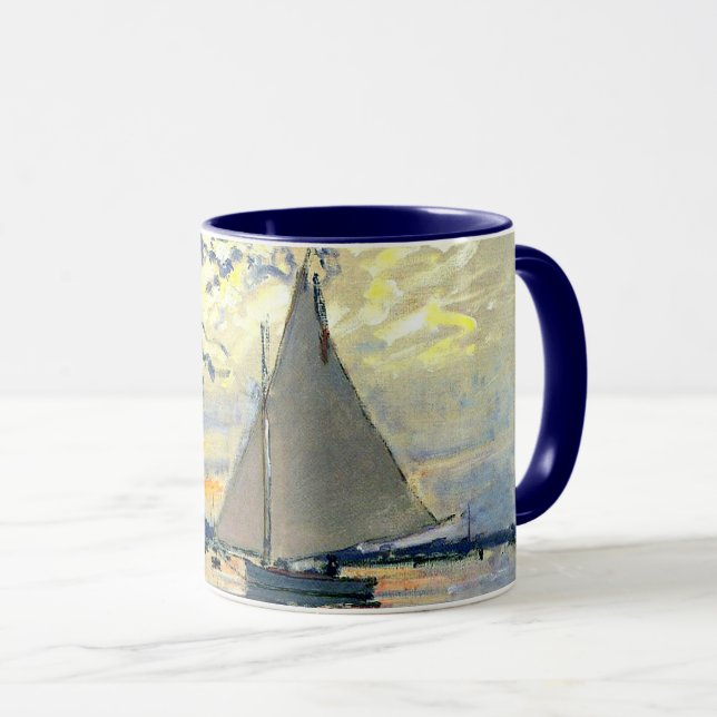Monet - Sailboat in der Tasse Le Petit-Gennevillie (VorderseiteRechts)