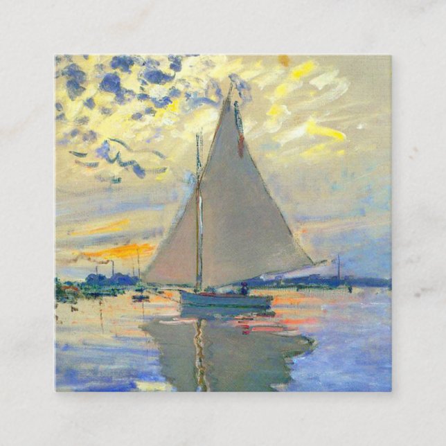 Monet Sailboat in Le Petit-Gennevilliers Begleitkarte (Vorderseite)