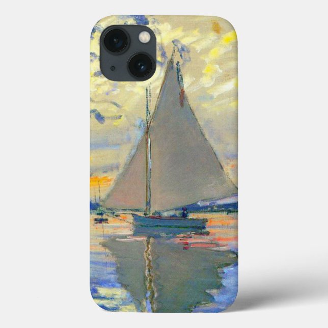 Monet Sailboat in Le Petit-Gennevilliers Case-Mate iPhone Hülle (Rückseite)