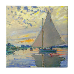 Monet Sailboat in Le Petit-Gennevilliers Fliese