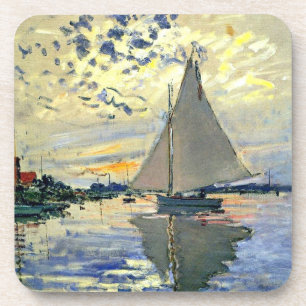 Monet - Sailboat in Le Petit-Gennevilliers Getränkeuntersetzer