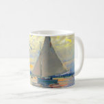 Monet Sailboat in Le Petit-Gennevilliers Kaffeetasse<br><div class="desc">Tasse mit Claude Monets Ölgemälde Sailboat in Le Petit-Gennevilliers (1874). Ein ruhiges Segelboot segelt in Paris,  Frankreich. Ideal für Liebhaber des Impressionismus und französischer Kunstsammler!</div>