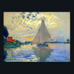 Monet Sailboat in Le Petit-Gennevilliers Poster<br><div class="desc">Poster mit Claude Monets Ölgemälde Sailboat in Le Petit-Gennevilliers (1874). Ein ruhiges Segelboot segelt in Paris,  Frankreich. Ideal für Liebhaber des Impressionismus und französischer Kunstsammler!</div>