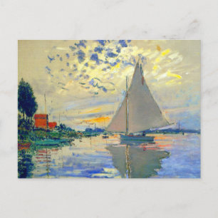 Monet Sailboat in Le Petit-Gennevilliers Postkarte
