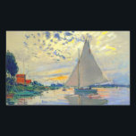 Monet Sailboat in Le Petit-Gennevilliers Rechteckiger Aufkleber<br><div class="desc">Stickers mit Claude Monets Ölgemälde Sailboat in Le Petit-Gennevilliers (1874). Ein ruhiges Segelboot segelt in Paris,  Frankreich. Ideal für Liebhaber des Impressionismus und französischer Kunstsammler!</div>
