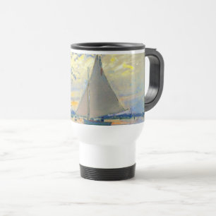 Monet Sailboat in Le Petit-Gennevilliers Reisebecher