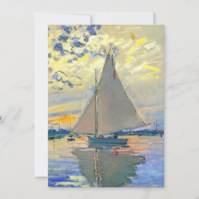 Monet Sailboat in Le Petit-Gennevilliers Save The Date (Vorderseite)