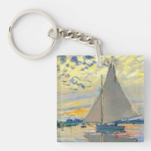 Monet Sailboat in Le Petit-Gennevilliers Schlüsselanhänger