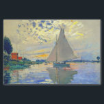 Monet Sailboat in Le Petit-Gennevilliers Seidenpapier<br><div class="desc">Tissue mit Claude Monets Ölgemälde Sailboat in Le Petit-Gennevilliers (1874). Ein ruhiges Segelboot segelt in Paris,  Frankreich. Ideal für Liebhaber des Impressionismus und französischer Kunstsammler!</div>