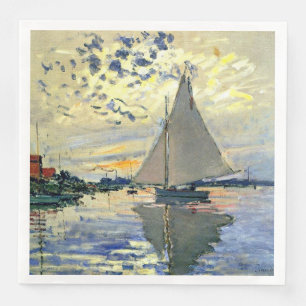 Monet - Sailboat in Le Petit-Gennevilliers Serviette