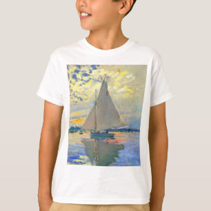Monet Sailboat in Le Petit-Gennevilliers T-Shirt