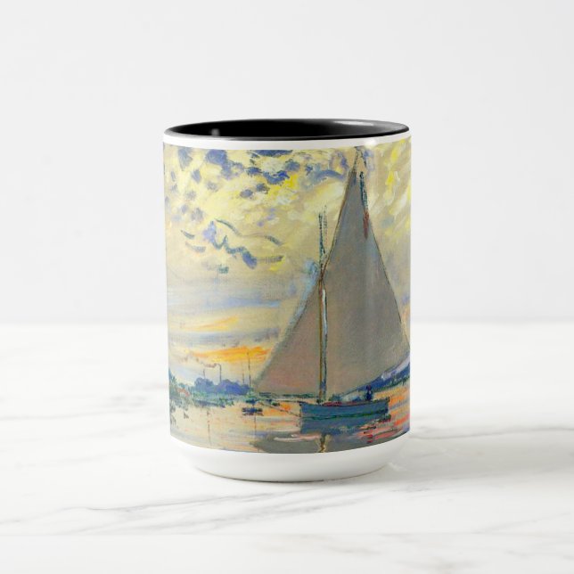 Monet Sailboat in Le Petit-Gennevilliers Tasse (Zentrum)