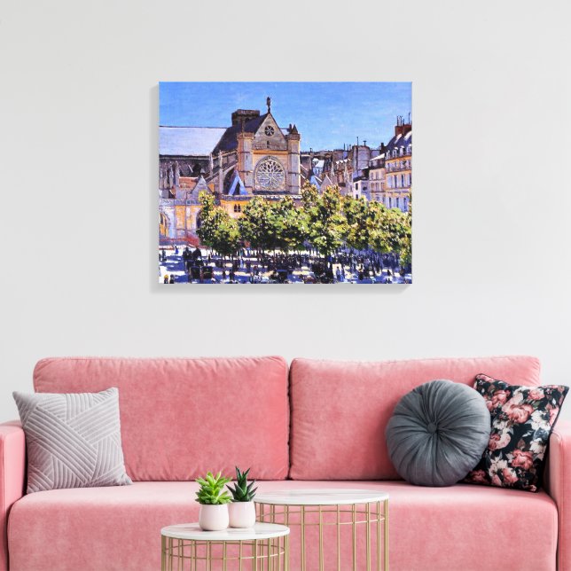 Monet - Saint Germain l'Auxerrois Leinwanddruck (Insitu (Wohnzimmer))