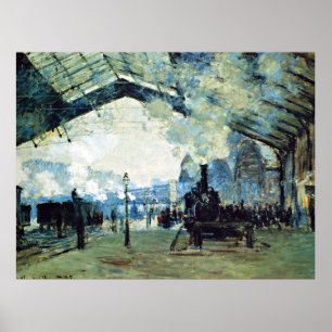 Monet - Saint-Lazare Gare, Normandie Poster