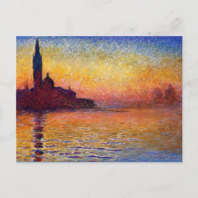 Monet - San Giorgio Maggiore, Lugano, Postkarte (Vorderseite)
