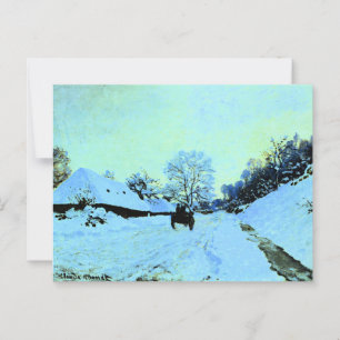 Monet - Schneekarte Postkarte
