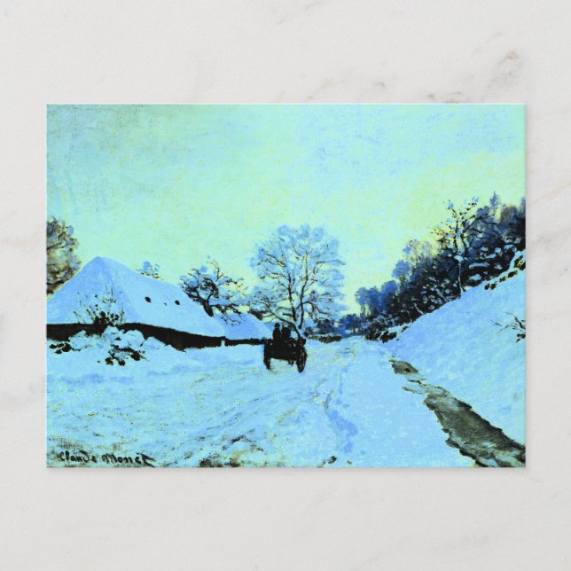 Monet - Schneekarte Postkarte (Vorderseite)