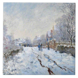 Monet - Schneeszene in Argenteuil Fliese