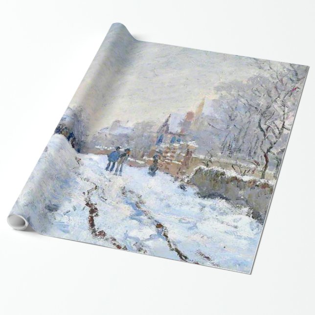 Monet - Schneeszene in Argenteuil Geschenkpapier (Ungerollt)
