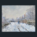 Monet - Schneeszene in Argenteuil  Künstlicher Leinwanddruck<br><div class="desc">Schneeszene in Argenteuil,  Kunstlandschaft von Claude Monet</div>