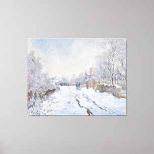 Monet Schneeszene in Argenteuil Leinwanddruck