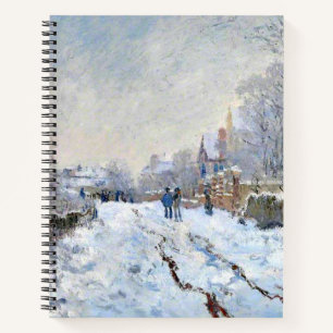 Monet - Schneeszene in Argenteuil Notizbuch
