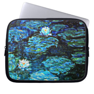 Monet - Seerosen, Blau, Laptopschutzhülle