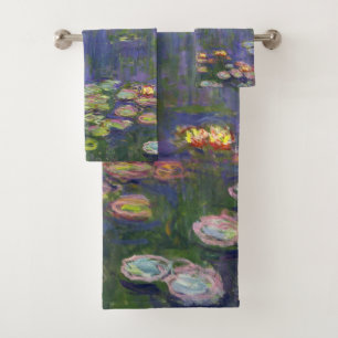 Monet Seerosen Meisterwerk Malerei Badhandtuch Set