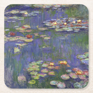 Monet Seerosen Meisterwerk Malerei Rechteckiger Pappuntersetzer