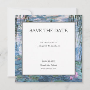 Monet Seerosen Professional Minimalistisch Save The Date
