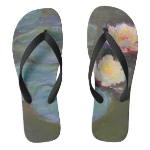Monet Seerosen Teich Seerosen Gemälde Flip Flops