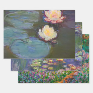Monet Seerosen Teich Seerosen Gemälde Geschenkpapier Set