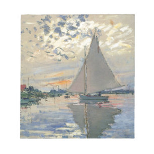 Monet-Segelschiff Französischer Impressionismus Kl Notizblock