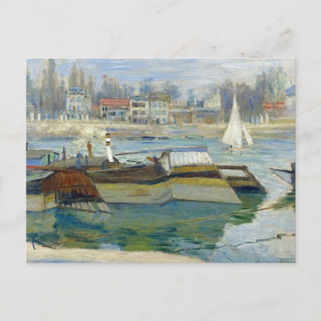 Monet - Seine in Asnieres Postkarte (Vorderseite)