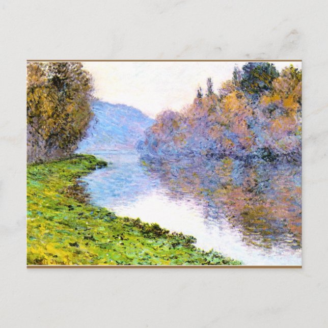 Monet - Seine-Ufer in Jenfosse Postkarte (Vorderseite)