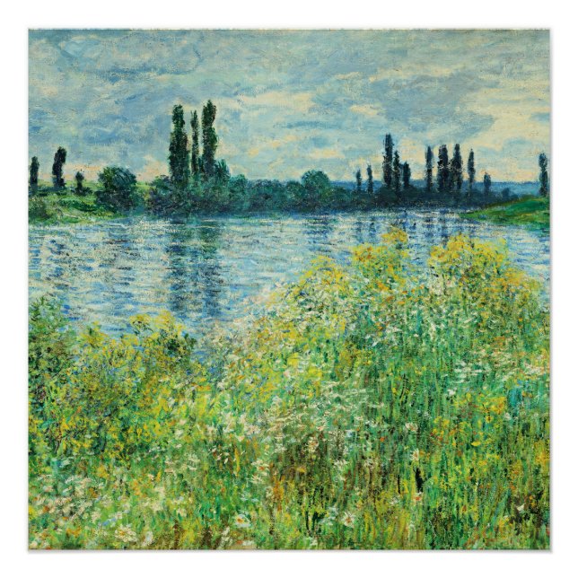 Monet - Seine-Ufer in Vetheuil Poster (Vorderseite)