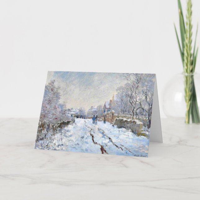 Monet - Snow Scene at Argenteuil, Dankeskarte (Vorderseite)