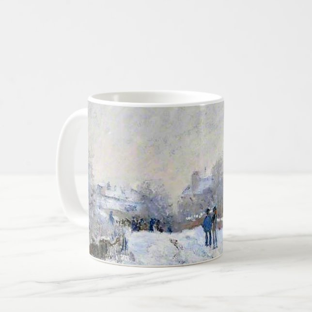 Monet - Snow Scene at Argenteuil Kaffeetasse (Vorderseite Links)