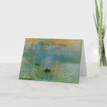 Monet Sonnenaufgang, der alles- Gute zum Karte<br><div class="desc">Monet Sonnenaufgang,  der alles- Gute zum Geburtstagkarte malt</div>