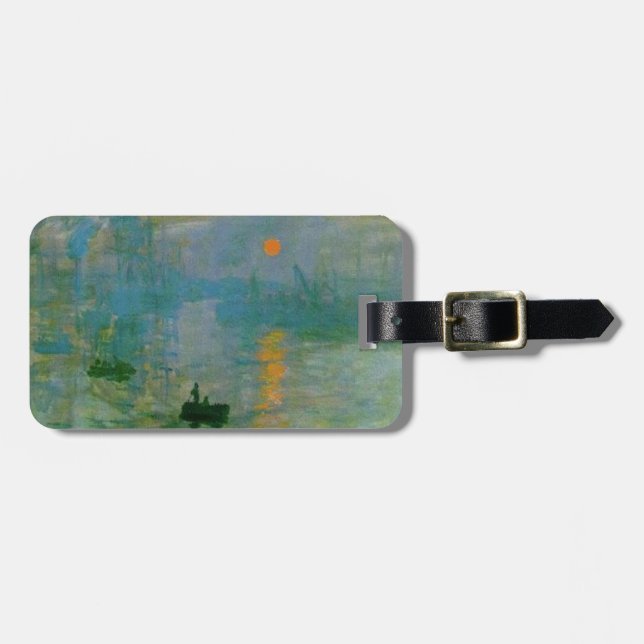 Monet Sonnenaufgang-Gepäckanhänger Gepäckanhänger (Vorderseite horizontal)