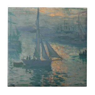 Monet Sonnenaufgang Marine Impressionismus Malerei Fliese